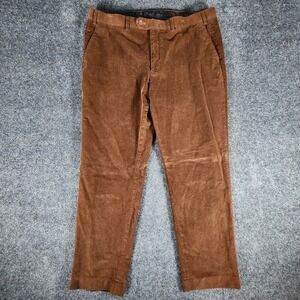 Lauren Ralph Lauren Corduroy Pants Mens 38x29 Brown 100% Cotton Trousers